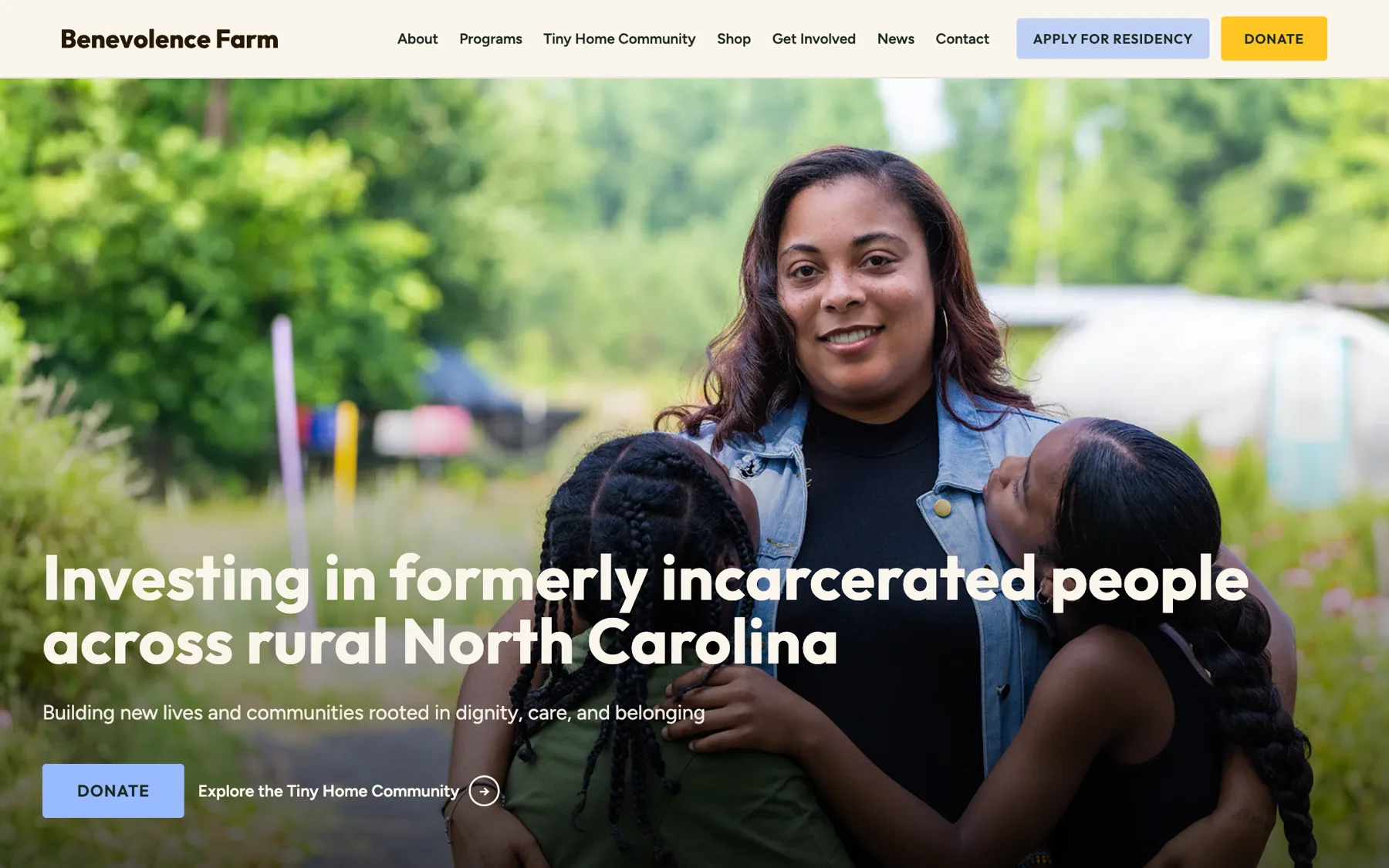 The Benevolence Farm homepage