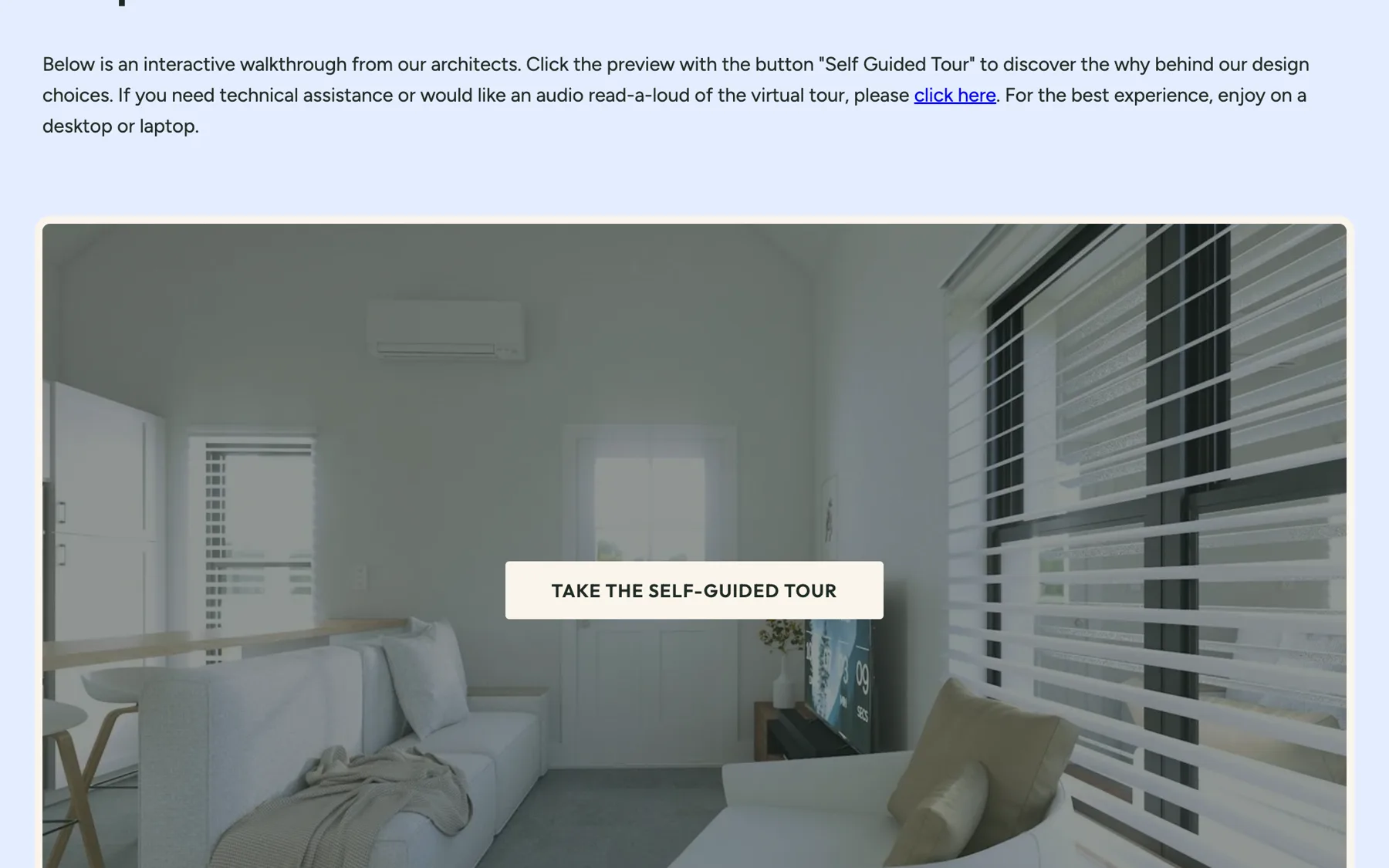 The self-guided 3D tour