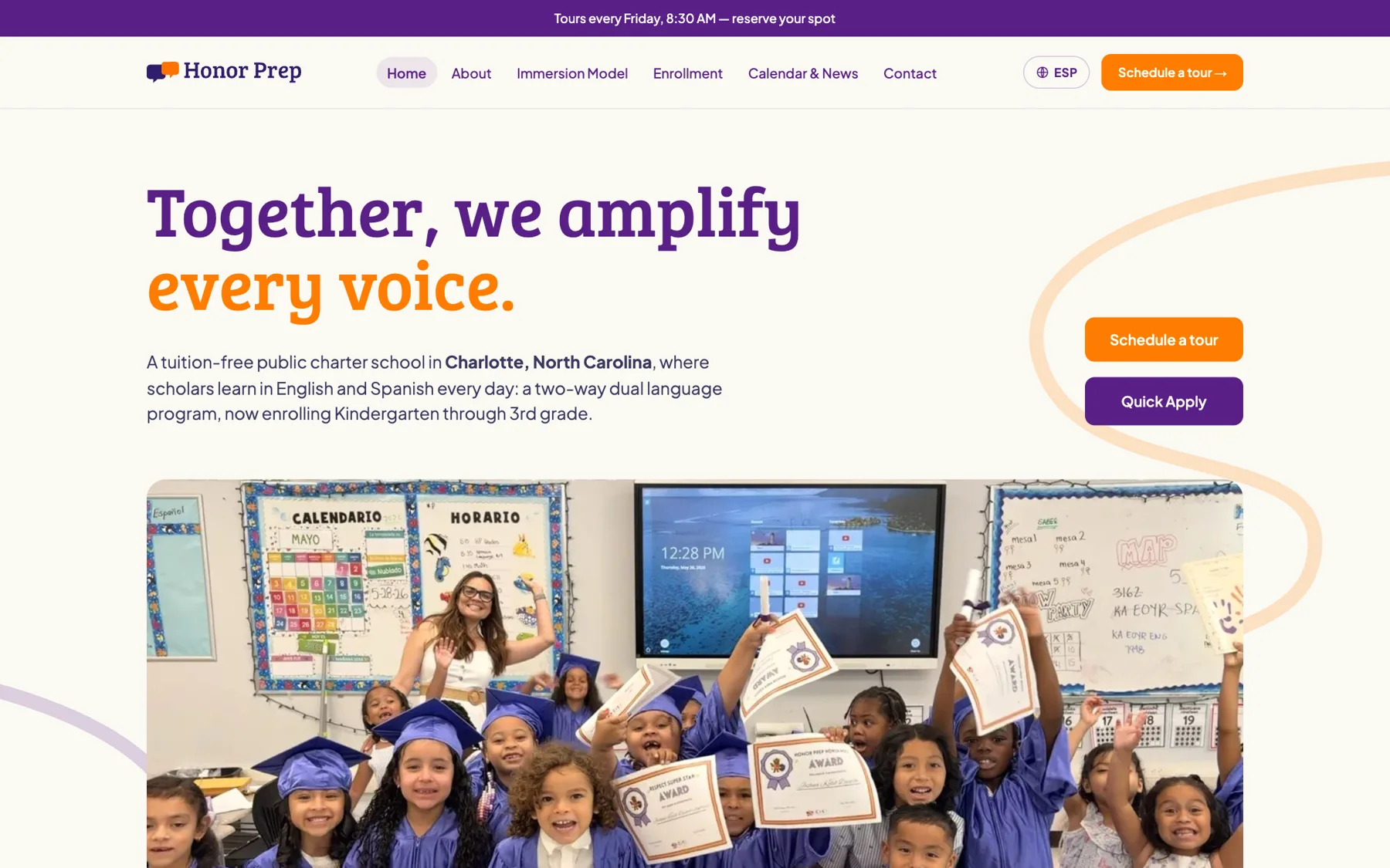 The Honor Prep homepage