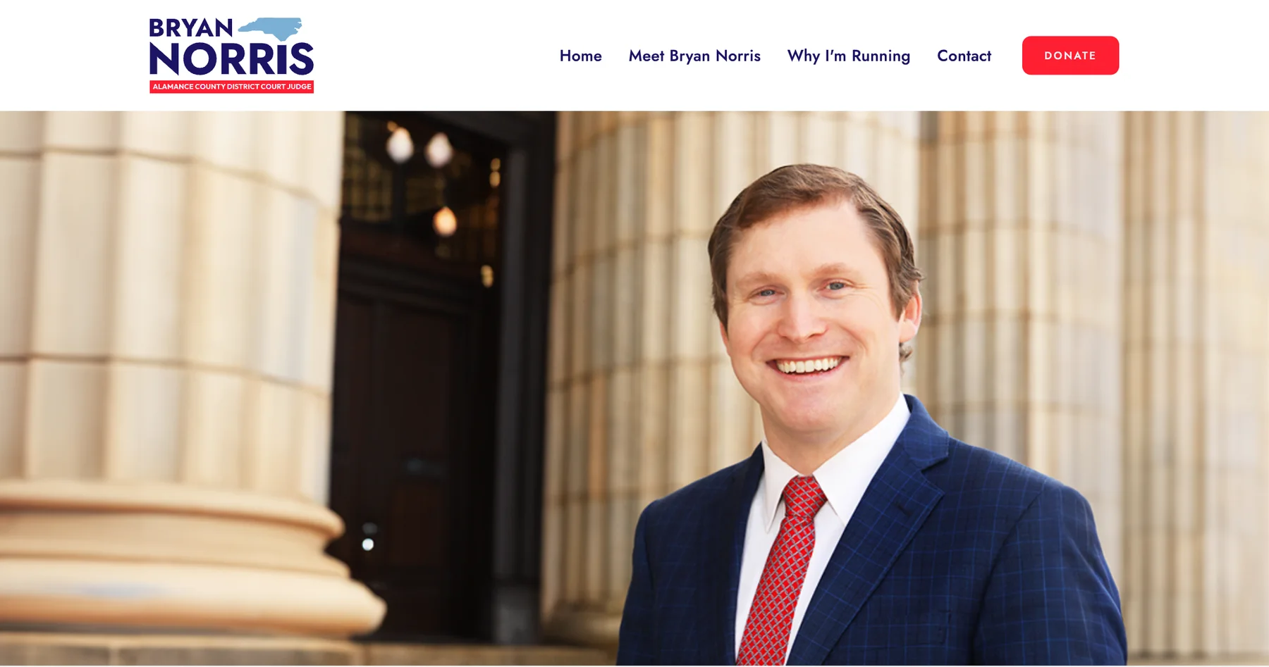 The Bryan Norris for Judge homepage
