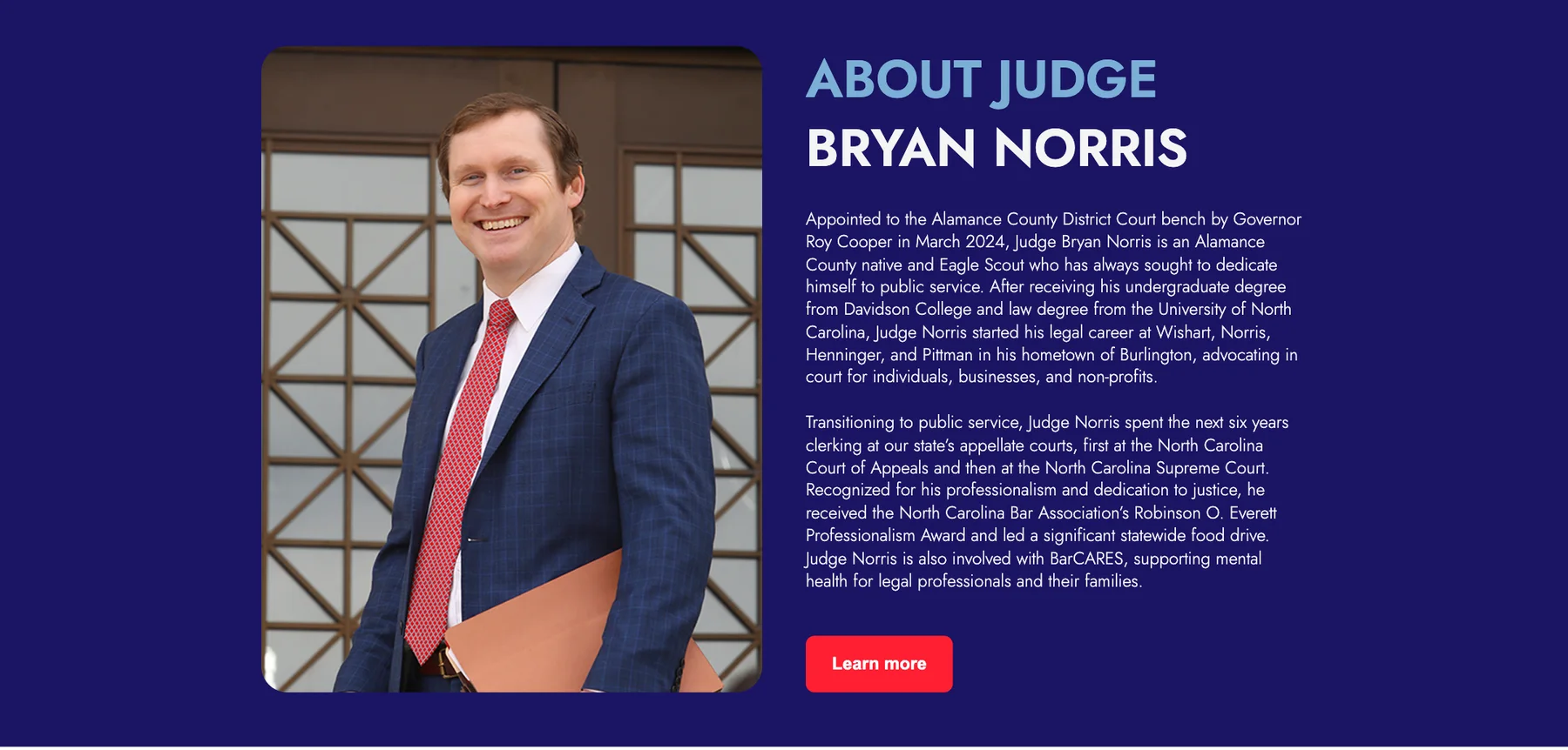 About Judge Bryan Norris