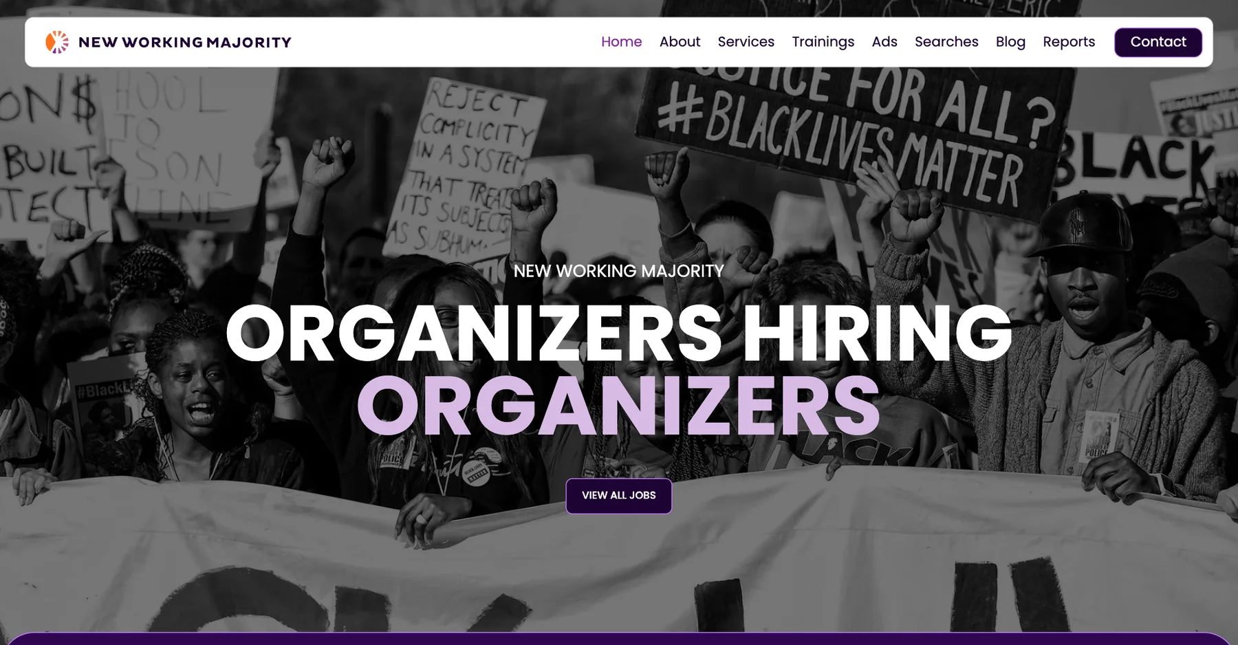 The New Working Majority homepage