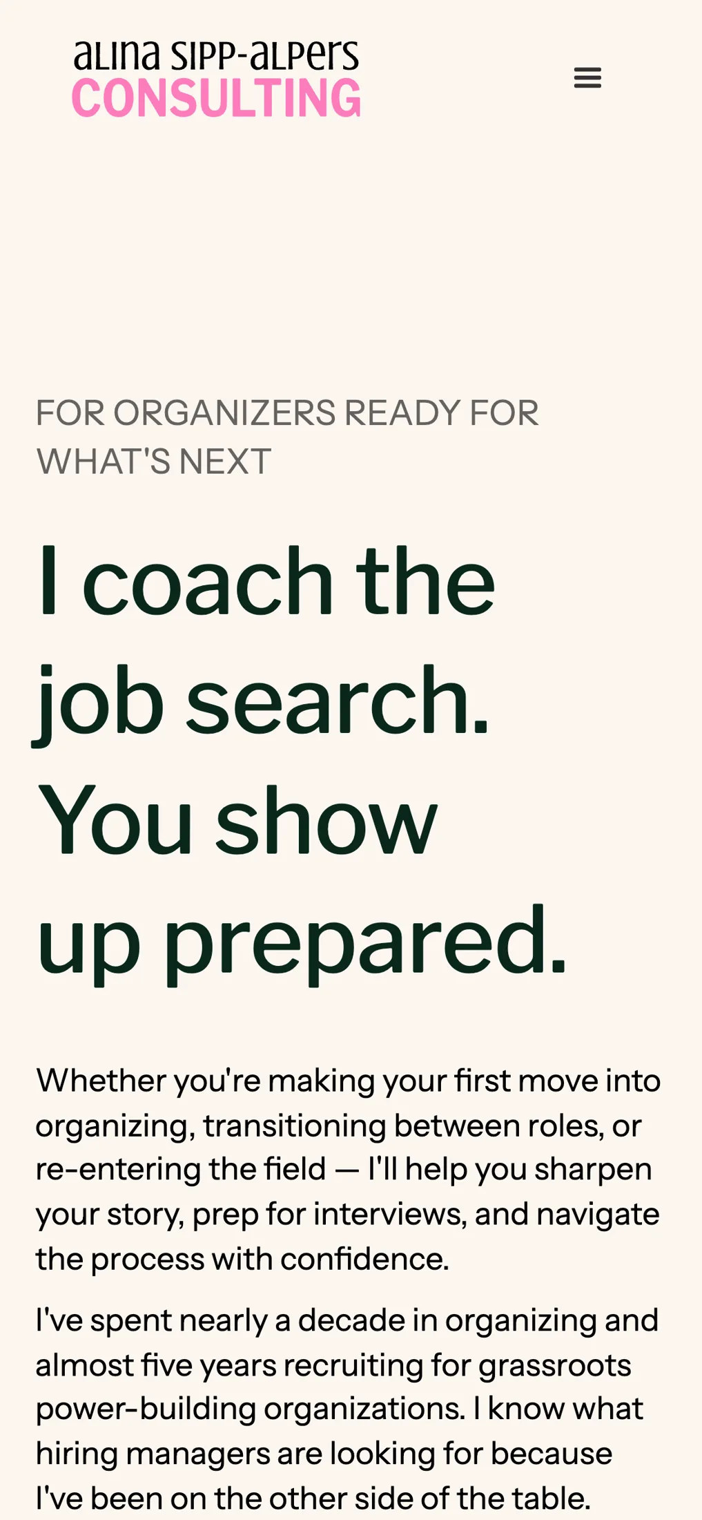 Job search coaching on a phone