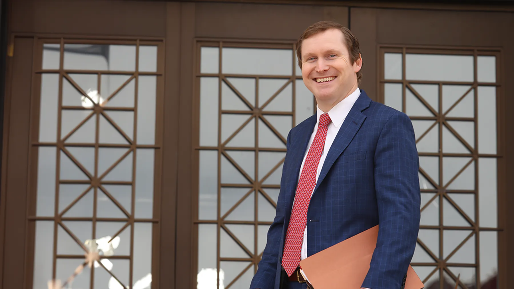 Bryan Norris outside a courthouse